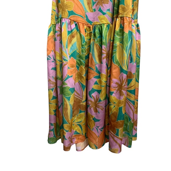 LAROQUE SULLIVAN DRESS IN MALIBU FLORAL COLORFUL SLEEVELESS PULLOVER MAXI DRESS - Picture 9 of 15
